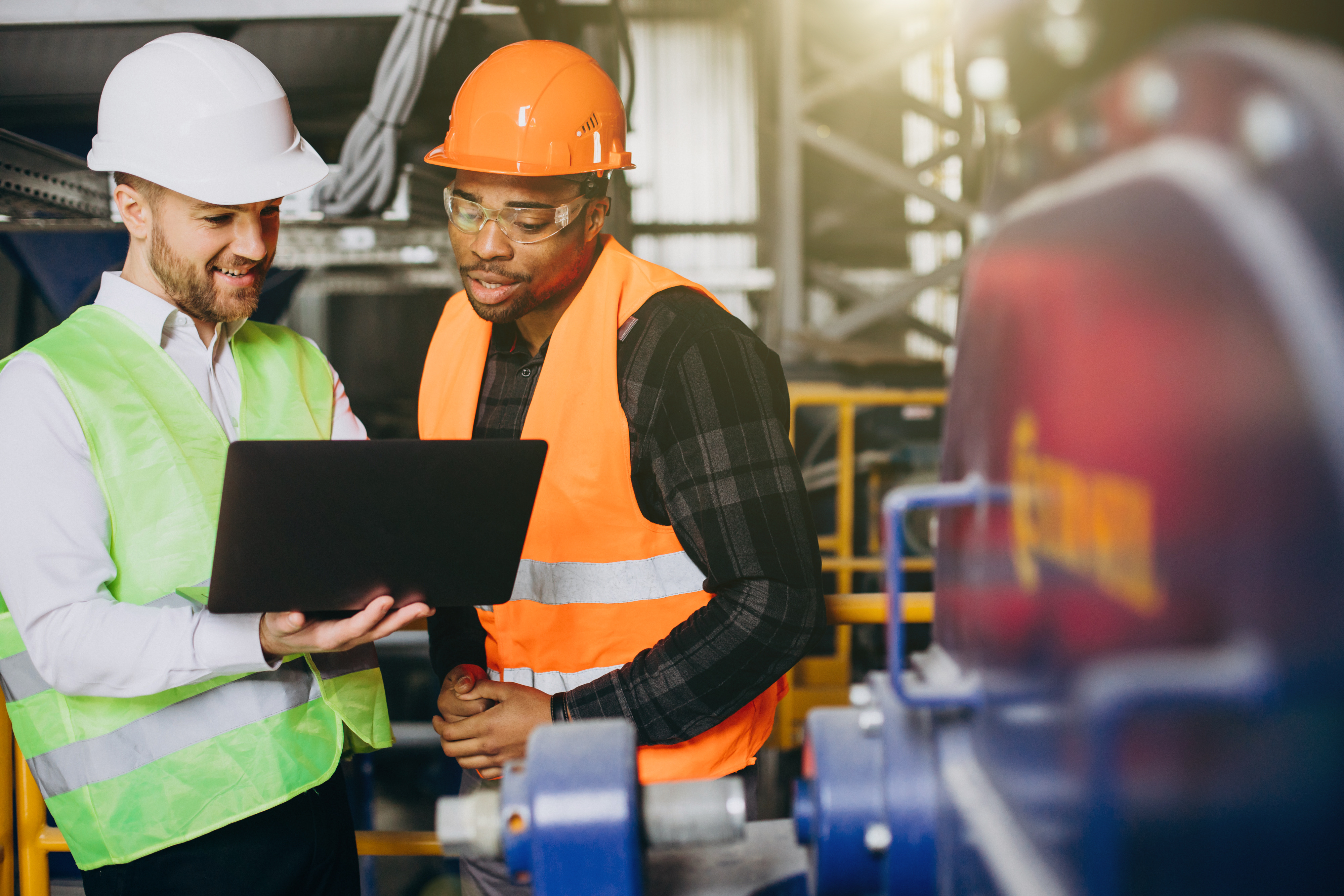 Manufacturing safety professional in an industrial environment